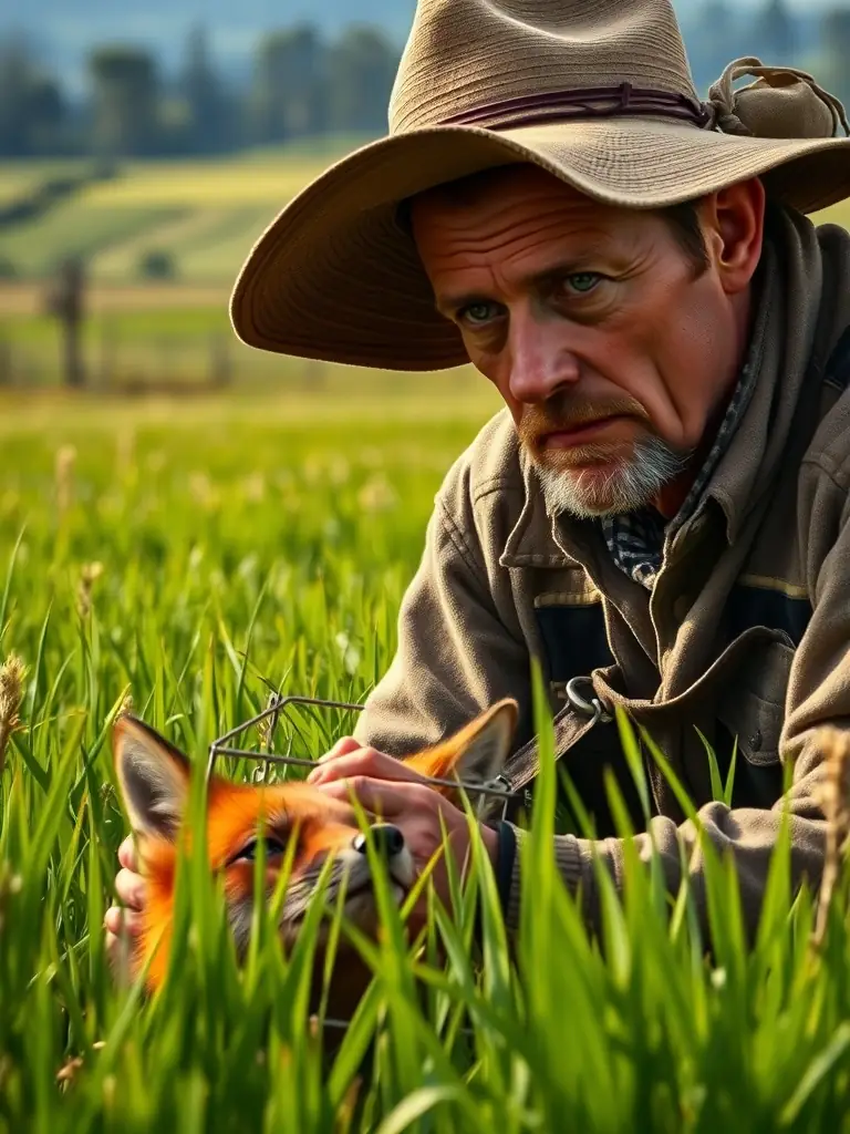 A picture depicting the safe removal of a nuisance animal from a cultivated field, highlighting SCPPR's nuisance control services.